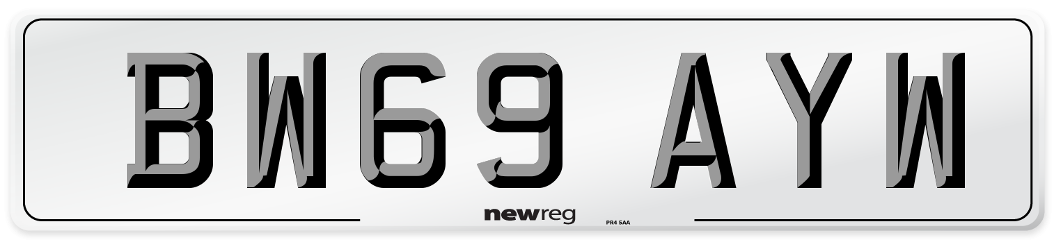 BW69 AYW Number Plate from New Reg